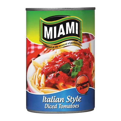 Miami Italian Style Peeled Diced Tomatoes 410g