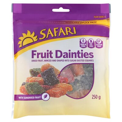 Safari Fruit Dainty Cubes 250g bag