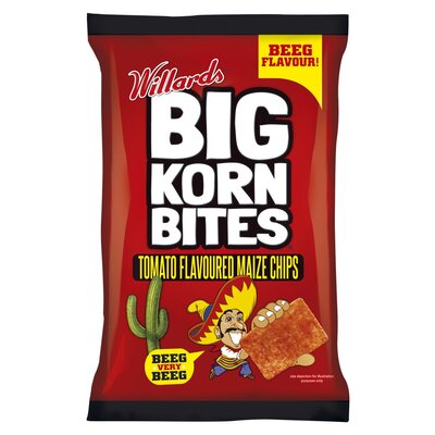 Willards Big Korn Bites Tomato Sauce 120g - BB: 24/10/2025