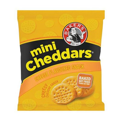 Bakers Mini Cheddars Singles Cheese 33g - BB: 19/08/2025