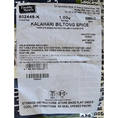 Freddy Hirsch Kalahari Biltong Spice 1kg