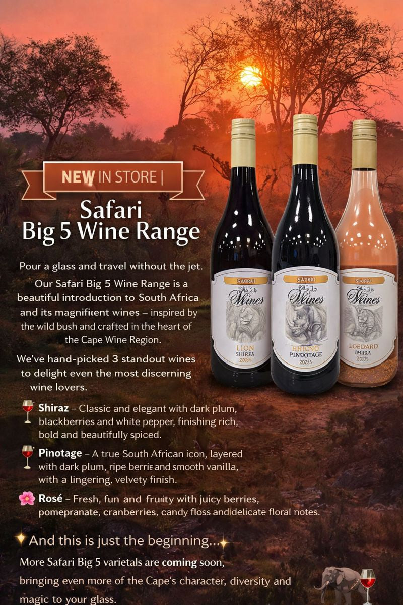 🦁🍷 NEW IN STORE | Safari Big 5 Wine Range 🍷🦏