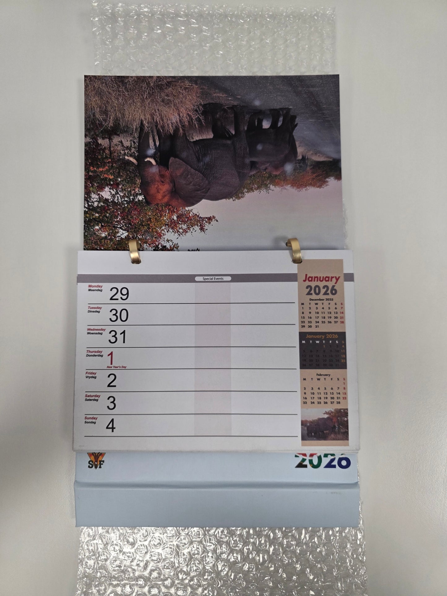 Calendar Desk Springbok Foods 2026