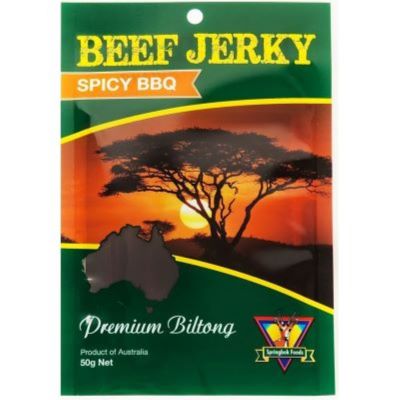 Springbok Spicy 50g Spicy BBQ Jerky – Springbok Foods