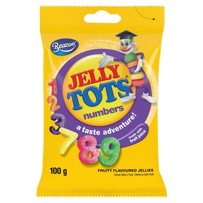 Beacon Jelly Tots Lick n Learn Numbers 100g
