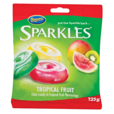 Beacon Sparkles Tropical Fruit 125g