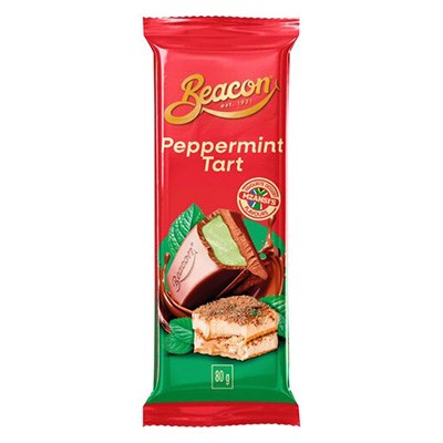 Beacon Peppermint Tart Chocolate Slab 80g