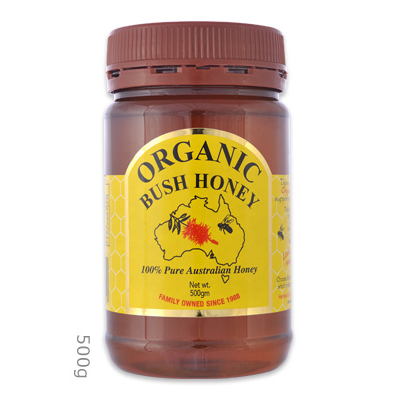 Bush Honey Organic Brown Lid 500g