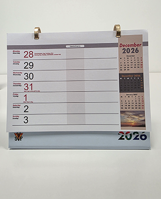 Calendar Desk Springbok Foods 2026