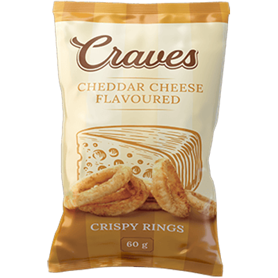 Craves Cheddar Cheese Rings 60g