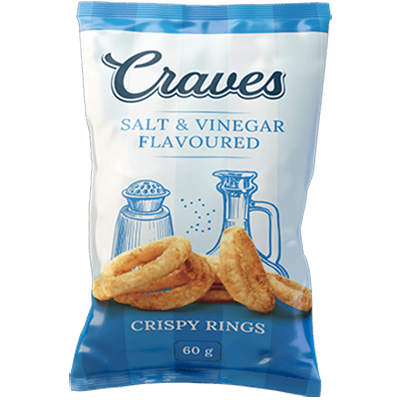 Craves Salt Vinegar Rings 60g