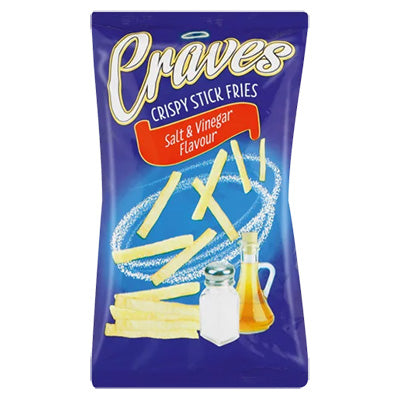 Craves Crispy Salt & Vinegar Sticks 100g - BB: 17/07/2025