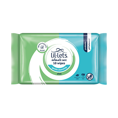 Lil-Lets Intimate Care Feminine Wipes Aloe Fragrance 10 pack