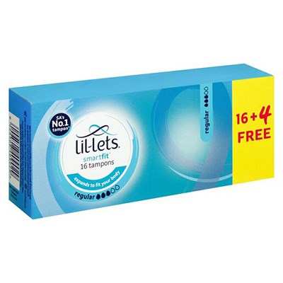 Lil-Lets Tampon Non Appl Reg 16 + 4 Value pack