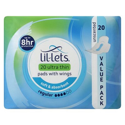 Lil-Lets Ultra Thin Pads Reg 20 pack