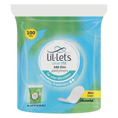 Lil-Lets Thin Panty Liner Unscented 100 pack