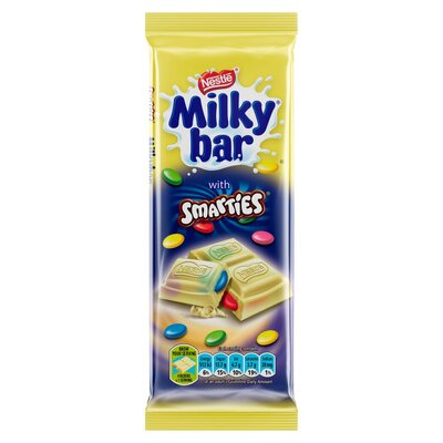 Nestle Milky Bar with Smarties Slab 80g