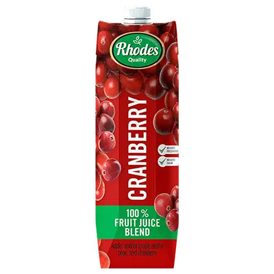 Rhodes Fruit Juice Cranberry 1L – Springbok Foods