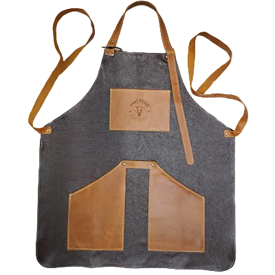 That Food Leather Apron Buffed Brown Female