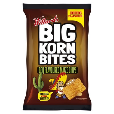 Willards Big Korn Bites BBQ 120g - BB 05/02/2024