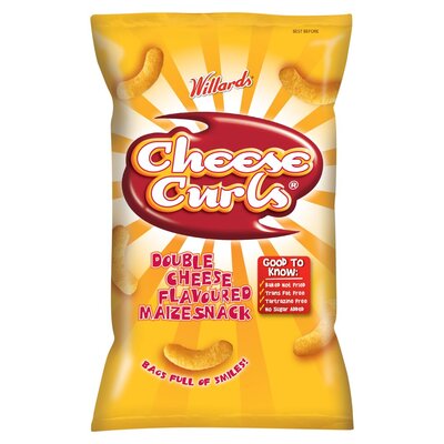 Willards Cheese Curls 150g - BB: