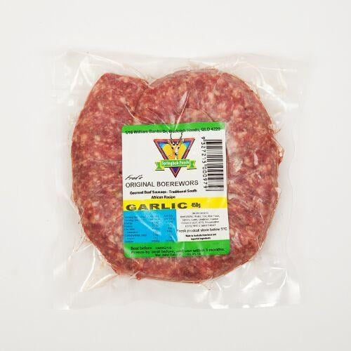 FROZEN Boerewors Garlic 450g