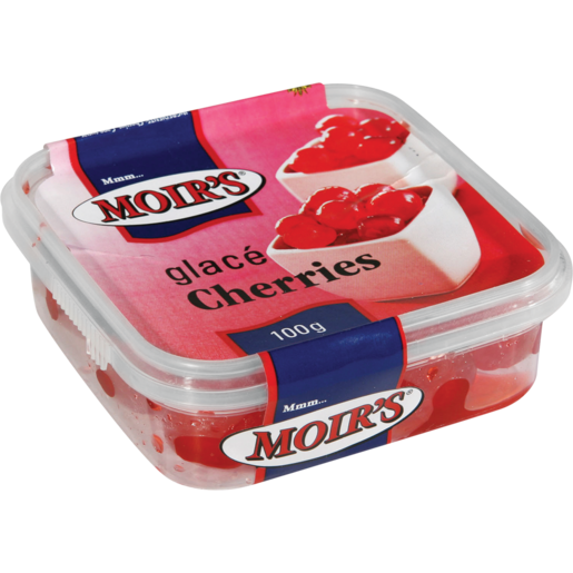 Moirs Glace Red Cherries 100g