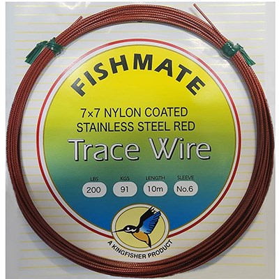 Fish Mate 7x7 Nylon Coated Red 10M 200LB